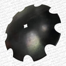 24" x 6 mm Notched Disc Blades 1 1/2 Inch Square and 1 5/8 Inch Round