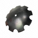 26" x 7.5 mm Notched Disc Blade  Sq 1 1/2" & Rd 1 5/8" Baldan Brazil