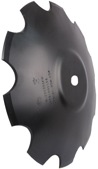 24 INCH X 1/4 INCH NOTCHED CRIMP CENTER BLADE WITH 1-1/2 INCH SQUARE AXLE