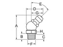 8MM METRIC 45° GREASE ZERK - BAG 10