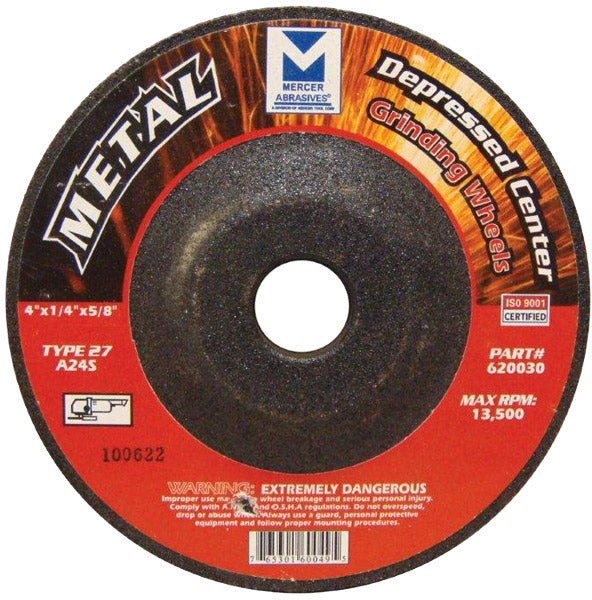 GRINDING WHEEL 4-1/2" X 1/4" X 5/8"-11 THREAD FOR ANGLE GRINDER