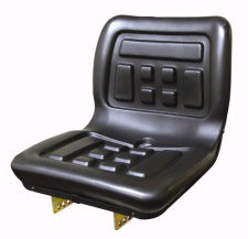 COMPACT TRACTOR SEAT WITH FLIP TYPE BRACKETS -BLACK