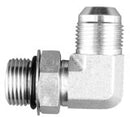 1/2 MALE JIC X 3/8 MALE O-RING BOSS 90 DEG; - STRAIGHT THREAD ELBOW - STEEL