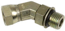 3/8 MALE O-RING BOSS X 3/8 FEMALE PIPE SWIVEL 45 DEG; - NPSM ELBOW - STEEL
