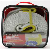 2" X 20' RECOVERY STRAP WITH CARRY BAG - 18,000 Lb CAPACITY