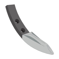 2 X 15 INCH CHROMIUM CARBIDE SINGLE SIDE CHISEL POINT WITH 1/2 HOLES ON 2-1/4 INCH CENTER