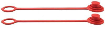 1/2" DUST PLUG - RED RUBBER - 2 PACK
