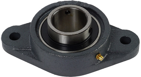 3/4 INCH 2 HOLE CAST IRON BEARING AND HOUSING - WITH SET SCREW SHAFT
