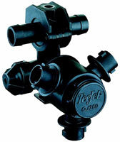 QUICKJET QJ360 NOZZLE BODY, THREE OUTLET, DOUBLE-BARBED FOR 1/2" HOSE