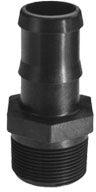 1 Inch x 3/4 Inch MNPT x Hose Barb Poly