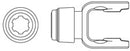 1-3/8" 6 SPLINE SAFETY SLIDE LOCK BONDOILI 5 SERIES TRACTOR YOKE