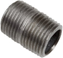 1/4 Inch x 1/4 Inch MNPT Black Iron Close Nipple