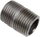 1/8 Inch x 1/8 Inch MNPT Black Iron Close Nipple