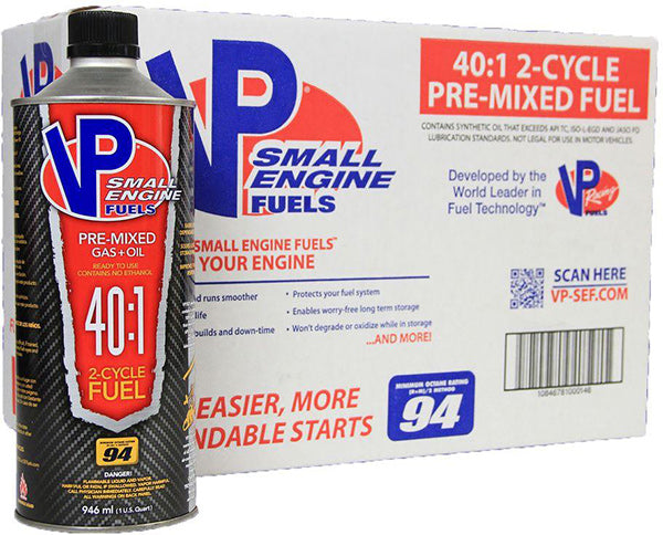 VP 40:1 2-CYCLE  PREMIX SMALL ENGINE FUEL -  QUART CAN