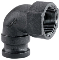 1-1/2" A SERIES 90 DEGREE ELBOW CAM LOCK COUPLER - 1-1/2"MALE ADAPTER X 1-1/2" FEMALE NPT