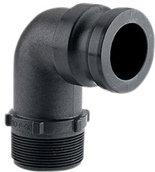 1-1/2" F SERIES 90 DEGREE ELBOW CAM LOCK COUPLER - 1-1/2" MALE ADAPTER X 1-1/2" MALE PIPE THREAD