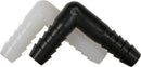 1 Inch x 1 Inch Hose Barb Poly Elbow - 90 Degree