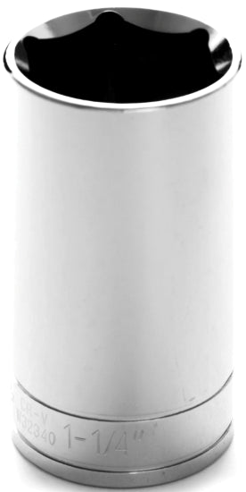 1-1/4 INCH X 6 POINT DEEP WELL IMPACT SOCKET - 1/2 INCH DRIVE