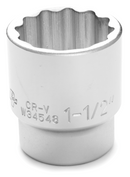1-1/2 INCH X 12 POINT STANDARD IMPACT SOCKET - 3/4 INCH DRIVE
