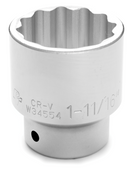 1-11/16 INCH X 12 POINT STANDARD IMPACT SOCKET - 3/4 INCH DRIVE