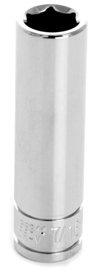 7/16 INCH X 6 POINT DEEP WELL IMPACT SOCKET - 3/8 INCH DRIVE