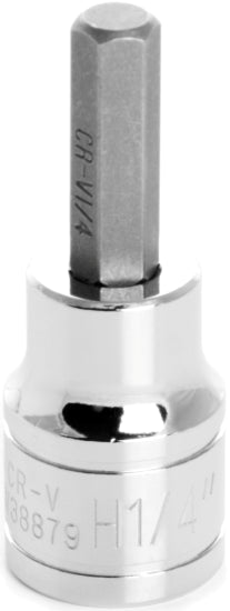 1/4 INCH X HEX BIT IMPACT SOCKET - 3/8 INCH DRIVE