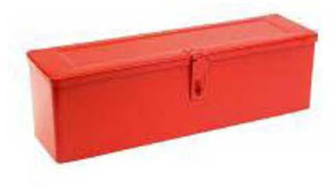 TOOL BOX PORTABLE, RED. 16-1/2" L X 4-1/2" W X 4-1/2" D